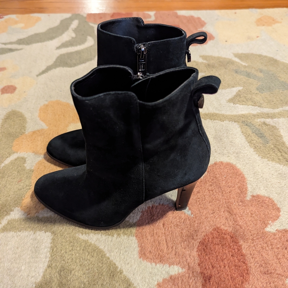 Coach Black Suede Booties